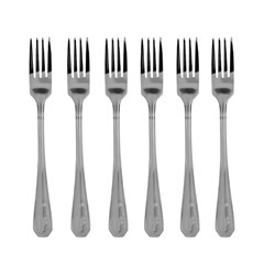 Cj garfo 6pcs inox silver                    cx:012