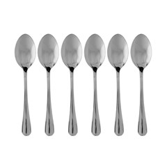 Cj colher 6pcs inox silver                   cx:012