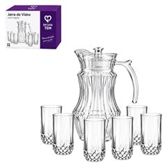 CJ JARRA VIDRO 1,8LS E COPOS 250ML 7 PCS     CX:006