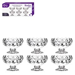 CJ TACAS VIDRO SOBREMESA 250ML 6PCS C/ PE RO CX:004