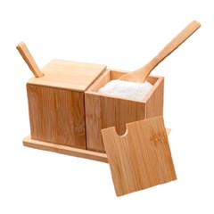 Farinheiro 5pcs 15,5x8x8,5cm bambu           cx:024