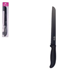 Faca pao 8 antiaderente onix preta          cx:024
