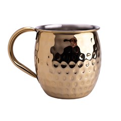 Caneca 580ml martelada moscow mule inox dour cx:024