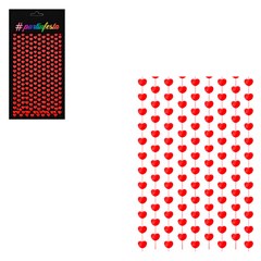 Cortina metalizada coracoes 2m               cx:300