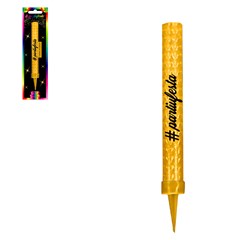 Vela vulcao chama 12cm dourada               cx:400