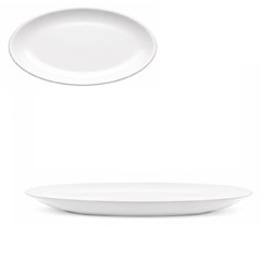 Travessa melamina 18x25cm oval branca cz230946         cx:192