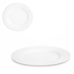 Prato melamina 22cm raso branco cz230943               cx:144