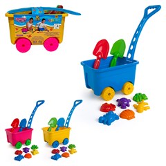 Carrinho de praia c/16pcs ref 904            cx:012