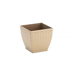 Vaso quad 2,1lts rattan palha             cx:012