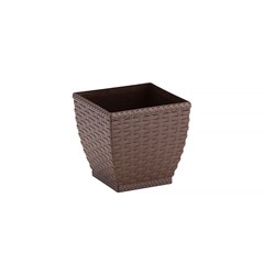 Vaso quad 2,1lts rattan coffee        cx:012