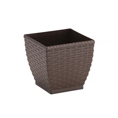 Vaso quad 5,4lts rattan coffee           cx:012