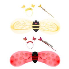 Kit asa c/varinha e tiara joaninha colors mod cx:240