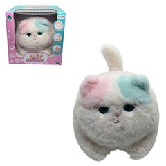 Gato de pelucia c/luz e som 22cm ref toys-27 cx:006