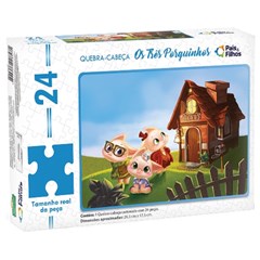 Quebra cabeca 3 porquinhos baby 24pcs ref:2853