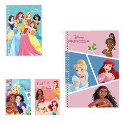 Caderno princesas 1x1 80 folhas              cx:040
