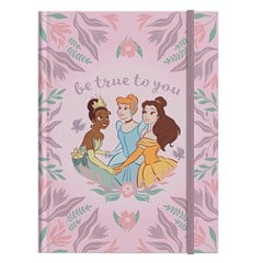 AGENDA PRINCESAS  PAUTADA 96 FOLHAS C/ELASTICO 20CM  CX: 024