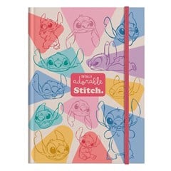 AGENDA STITCH PAUTADA 96 FOLHAS C/ELASTICO 20CM  CX: 024