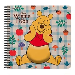 CADERNO URSINHO POOH C/TEXTURA 21X21 1X1 80 FOLHAS  CX: 024