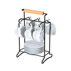 Suporte p/ xicara 16,5x12x27,5cm preto       cx:004