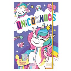 Kit passatempo c/lapis e adesivos unicornio  cx:012