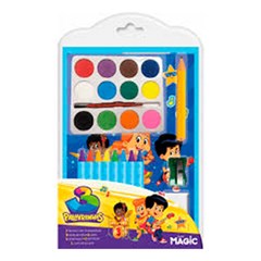 Kit escolar c/aquarela livro e acessorios 3  cx:050