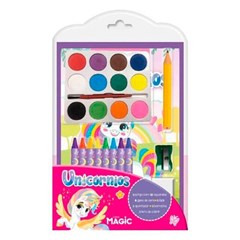 Kit escolar c/aquarela livro e acessorios un cx:050