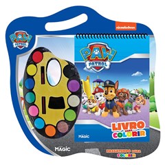 Kit colorir patrulha canina c/48pg e tintas  cx:016