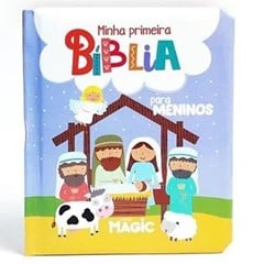 Livro primeira biblia inf 17cm azul