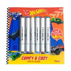 Livro de colorir c/6 canetinhas hot wheels 48pgs          cx:028