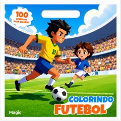 Livro de colorir futebol colecoes c/100 ades cx:040