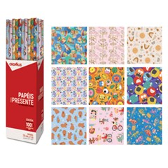 Papel de presente inf 70x100cm sortidos cx:100
