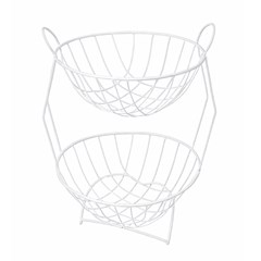 Fruteira aramada 37x32cm aninha branca       cx:001