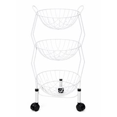 Fruteira aramada 73x32cm belinha branca      cx:001