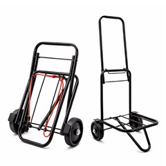 Carrinho tubo carga 50kgs preto   cx:0001