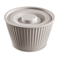 Tigela red c/tpa 400ml cinza                 cx:036