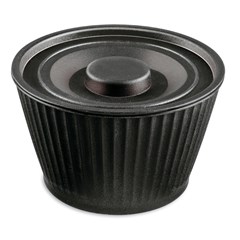 Tigela red c/tpa 400ml preto                 cx:036