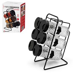 Porta condimento aramado 6 potes 85ml line/diamond  cx:012