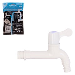 Torneira 1/2 pvc branca longa uso geral ar0771      cx:144