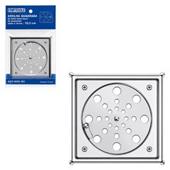 Grelha quadrada 10,5 x 10,5 cm inox para ral cx:060
