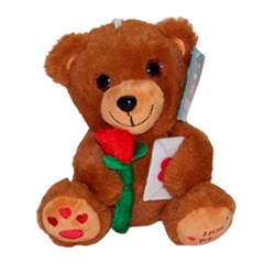 Urso pelucia mail c/flor 21cm ref 5141       cx:030