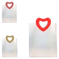 Sacola p/presente de pvc c/alca couro love c cx:240