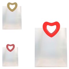 Sacola p/presente pvc c/alca couro love colo cx:180