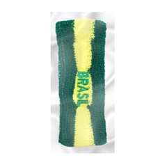 Faixa de cabelo bordado brasil verde e amarelo