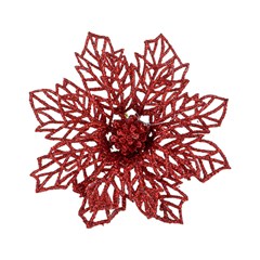 Flor vazada glitter 10cm c/2pcs