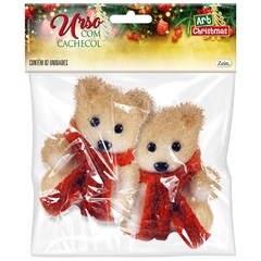 Urso c/cachecol 7,5x5,5cm 2pcs