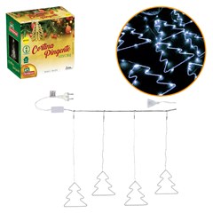 Cortina c/pingente arvore 4m branco 180leds bivolt