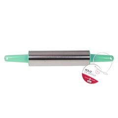 Rolo de massa inox cabo plast. 35cm