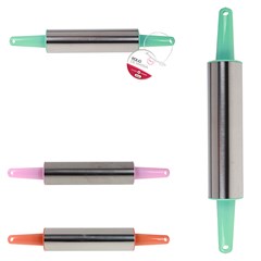 Rolo de massa inox cabo plast. 35cm