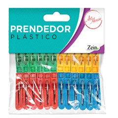 Prendedor plast c/20pcs