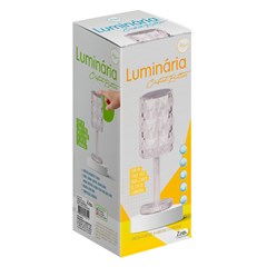 Luminaria de mesa cristal butter 25x8,5cm               cx:008